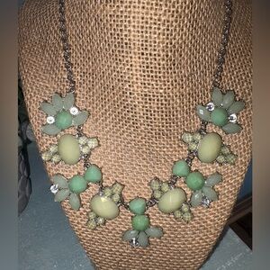 Elegant Green Floral Necklace